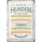 Preview: Blechschild "Was man von Hunden lernen kann" 20 x 30