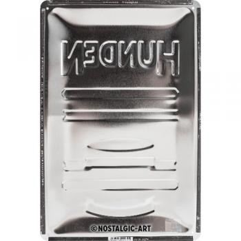 Preview: Blechschild "Was man von Hunden lernen kann" 20 x 30