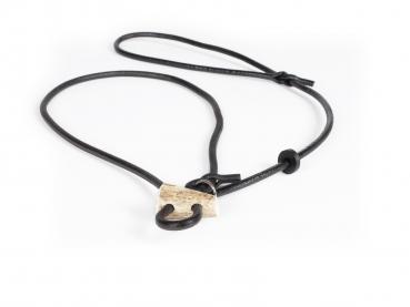 Preview: Lederleine Moxon mit Lederstop und Zugbegrenzung 6mm ca. 120cm