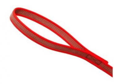 Preview: gummierte Leine 12mm breit von Mystique®, rot, 1m