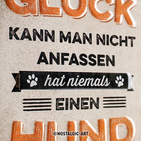 Blechschild "Glück anfassen" 20 x 30 - Kalender