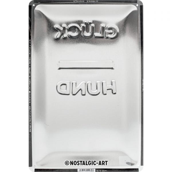 Blechschild "Glück anfassen" 20 x 30 - Kalender