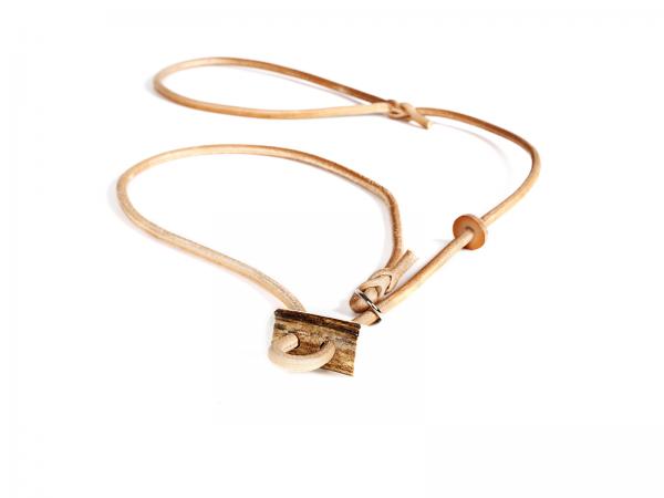 Lederleine Moxon mit Lederstop und Zugbegrenzung 6mm ca. 120cm