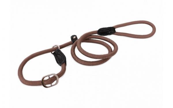 13 mm Moxonleine / Retrieverleine mit Zugbegrenzung 130 cm, braun